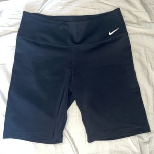 Women’s Nike Black Biker Shorts, size large.